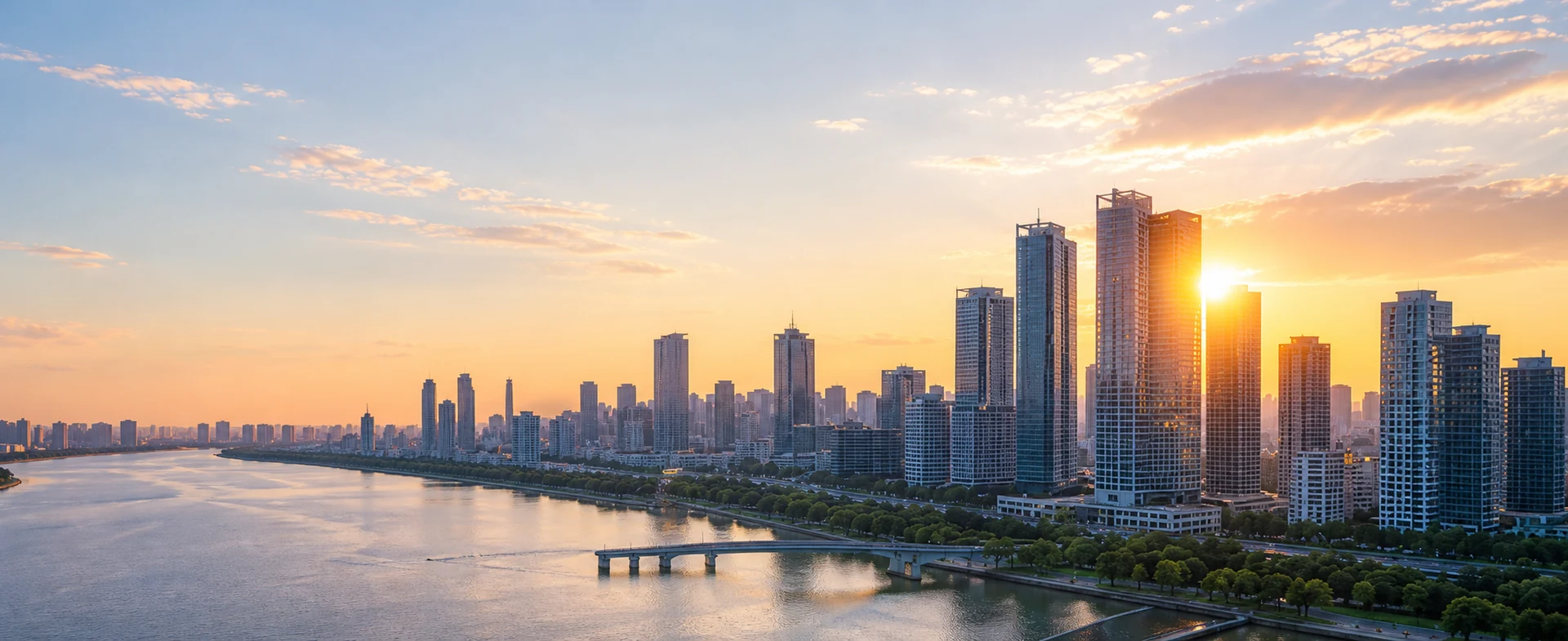 都市の遠景